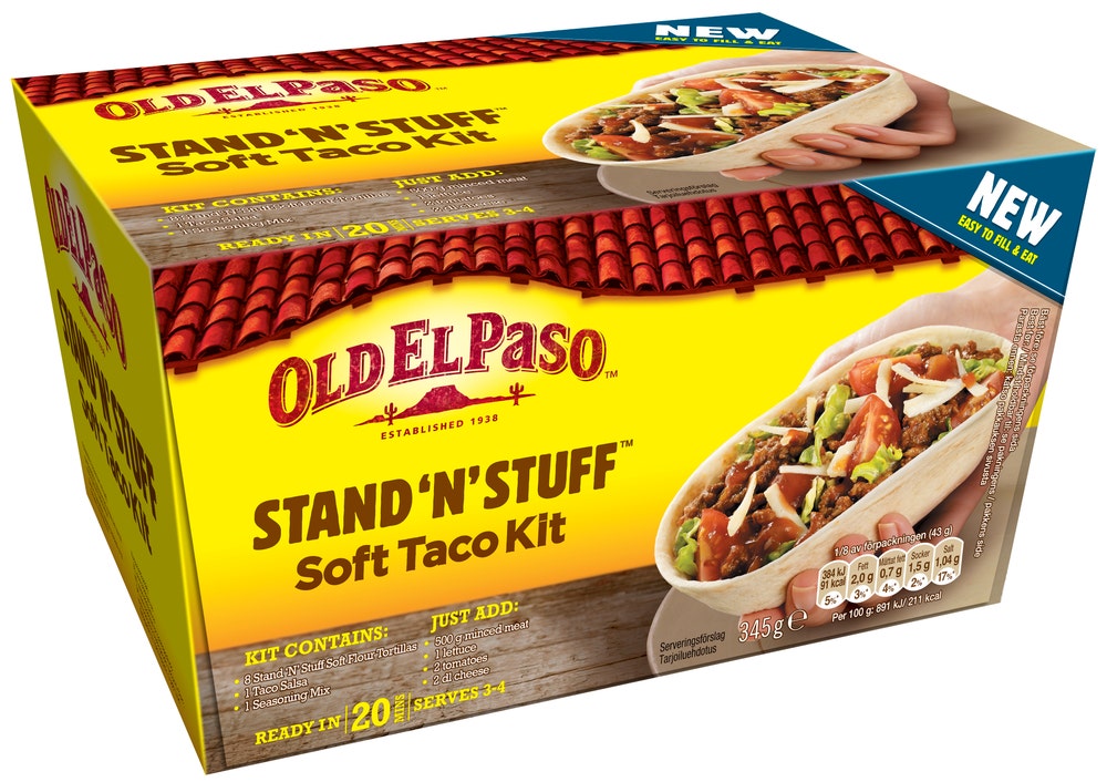 Old El Paso Soft Taco Stand'n Stuff Kit 340g