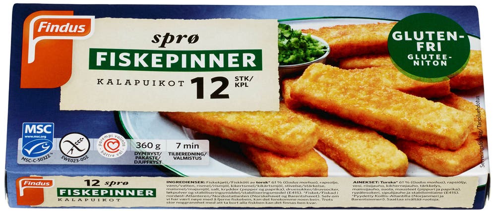 Findus Fiskepinner Glutenfri