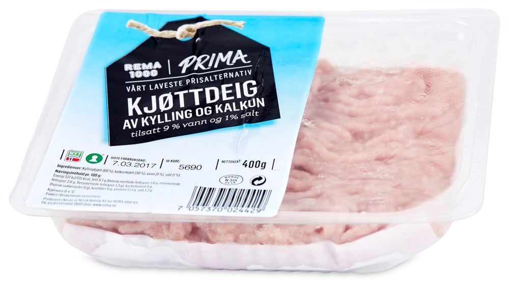 Prima Lavpris Kjøttdeig av Kylling 4,8% fett