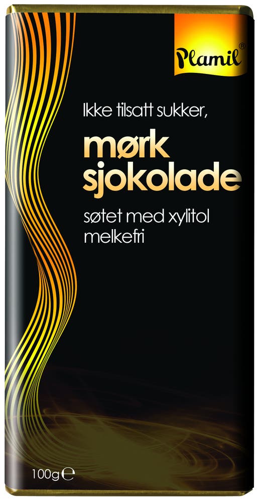 Plamil Mørk Sjokolade 72% uten Rørsukker Melkefri