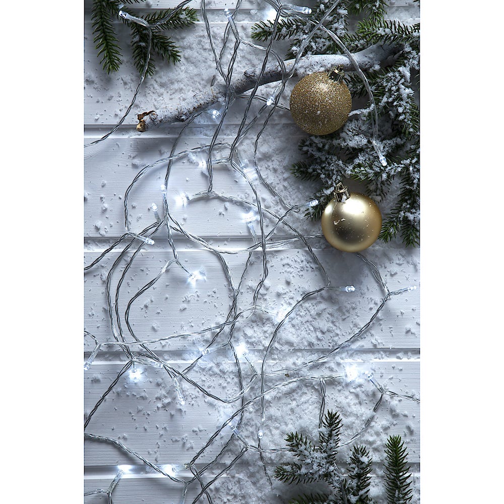 Northlight Lysslynge 80stk lys Kaldhvit 12m med lys + 10m tilkoblingskabel