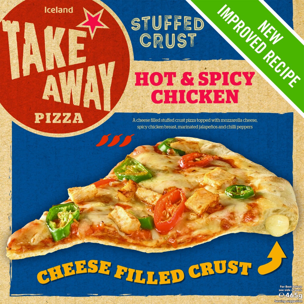 Iceland Pizza Hot & Spicy Kylling Ostefylt Skorpe