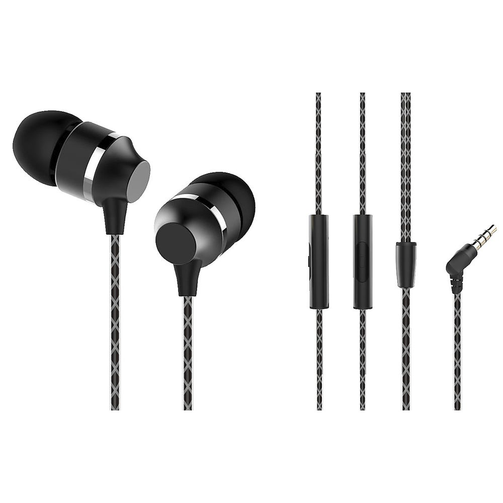 Clas Ohlson Hodetelefon med mikrofon Svart