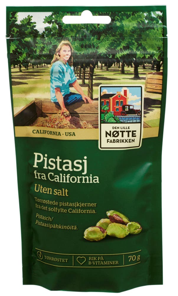 Den Lille Nøttefabrikken Pistasjnøtter Uten Salt