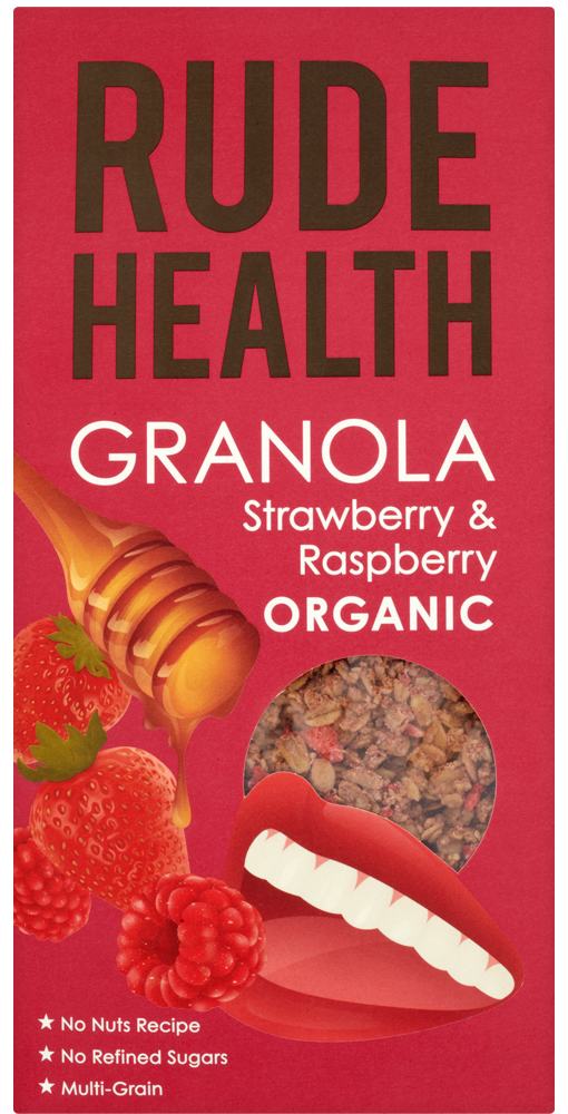 Rude Health Strawberry & Raspberry Granola Økologisk