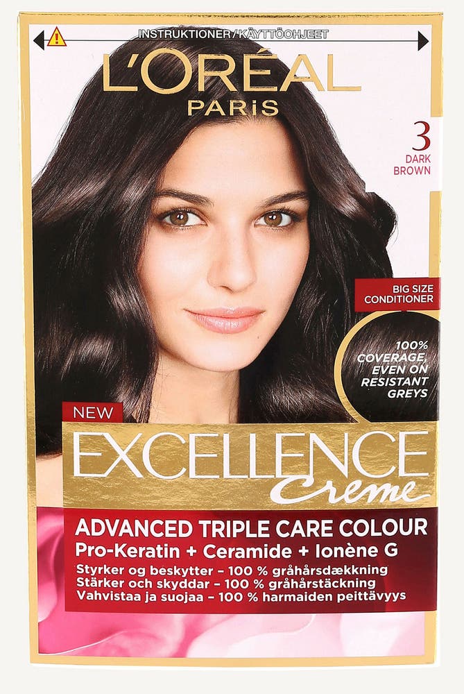 L'Oreal Excellence 3 Mørkebrun