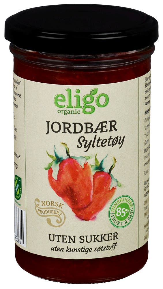 Eligo Organic Jordbærsyltetøy Uten Sukker Økologisk