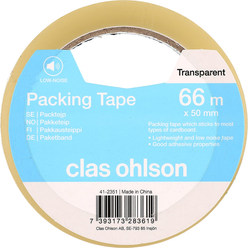 Clas Ohlson Pakketeip Transparent 66mx50mm