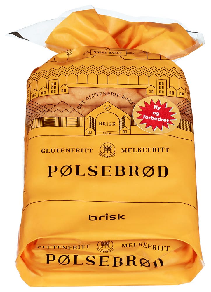 Brisk Pølsebrød Gluten og Melkefritt