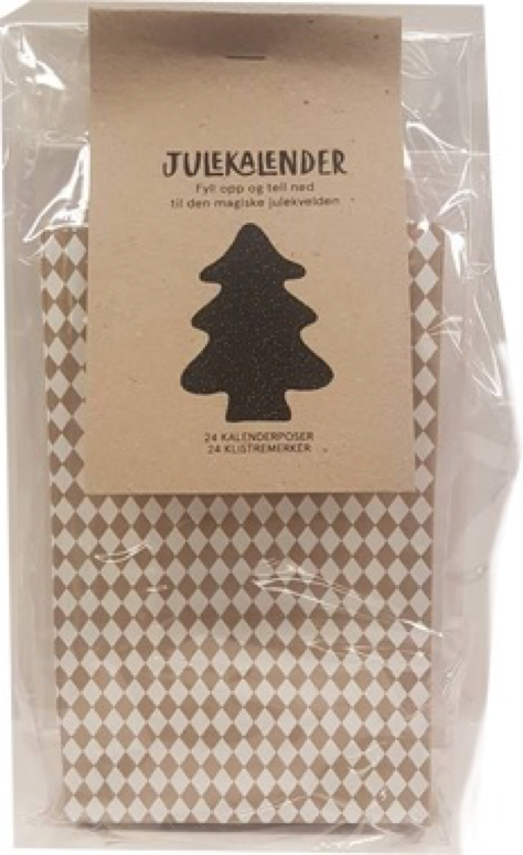 Sprell Julekalenderposer fra Sprell 24 poser og 24 klistrelapper