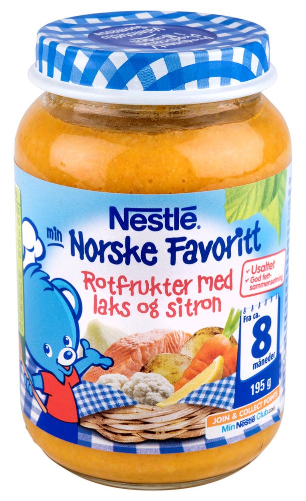 Nestlé Rotfrukter Med Laks & Sitron Fra 8 mnd