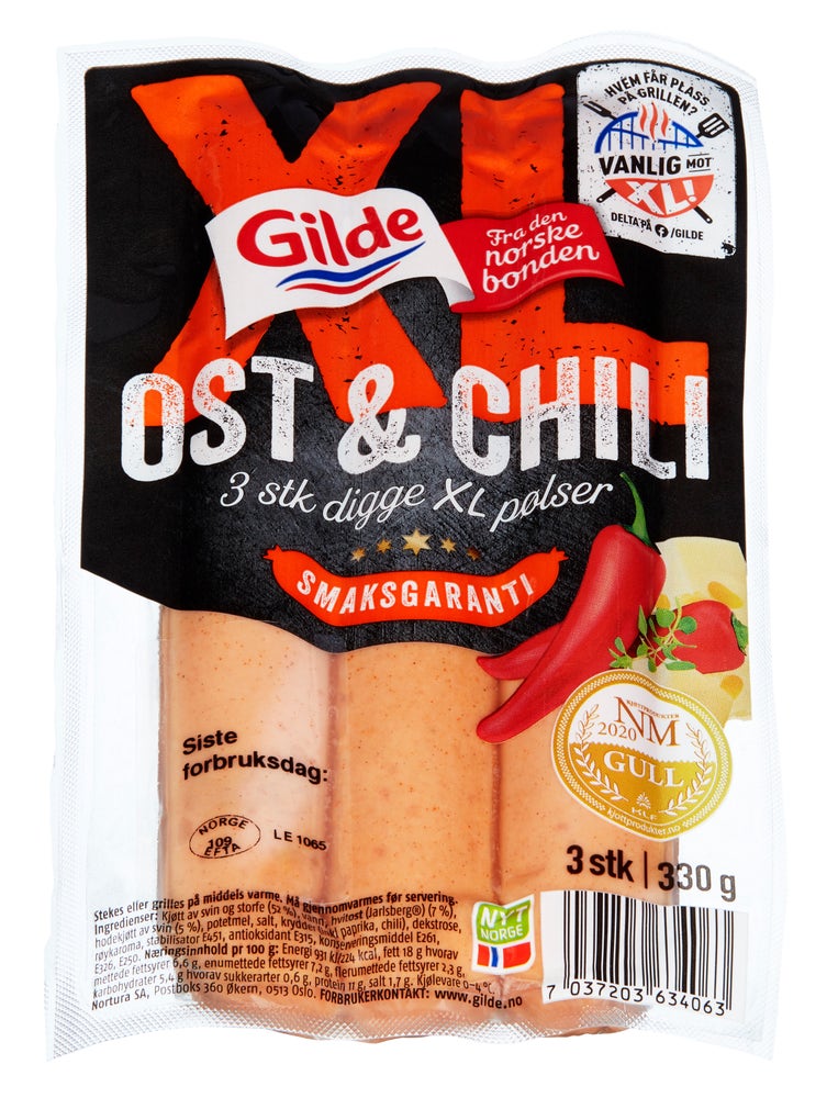Gilde XL Ost & Chili Grillpølse Norgesmester 2020