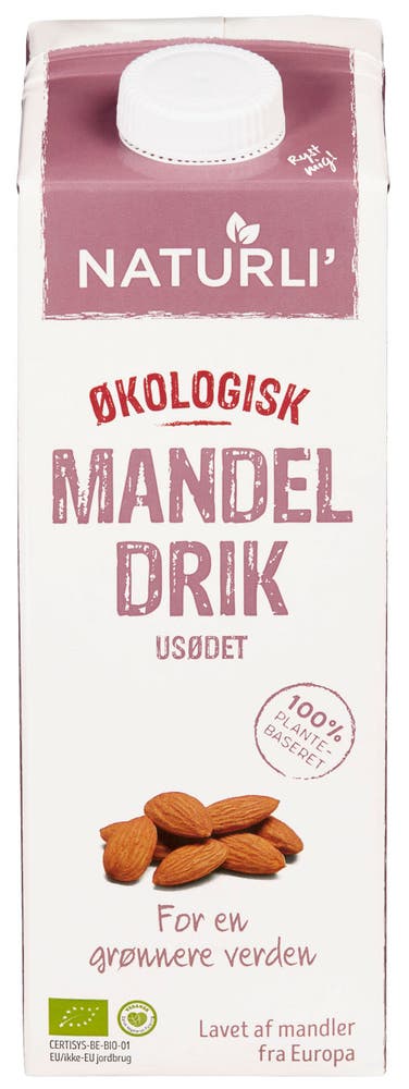 Naturli Mandeldrikk uten Sukker Økologisk