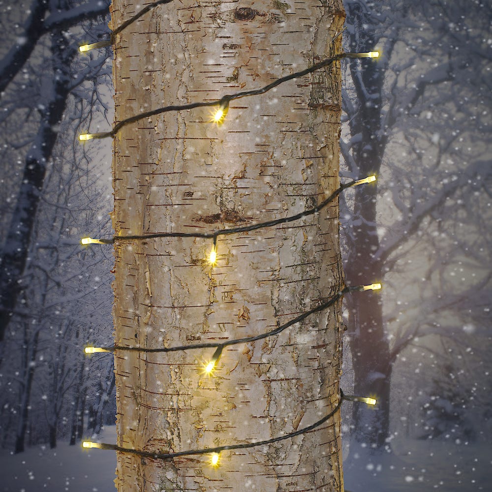 Northlight Diodeslynge 80stk lys Varmhvit 12m med lys + 10m tilkoblingskabel