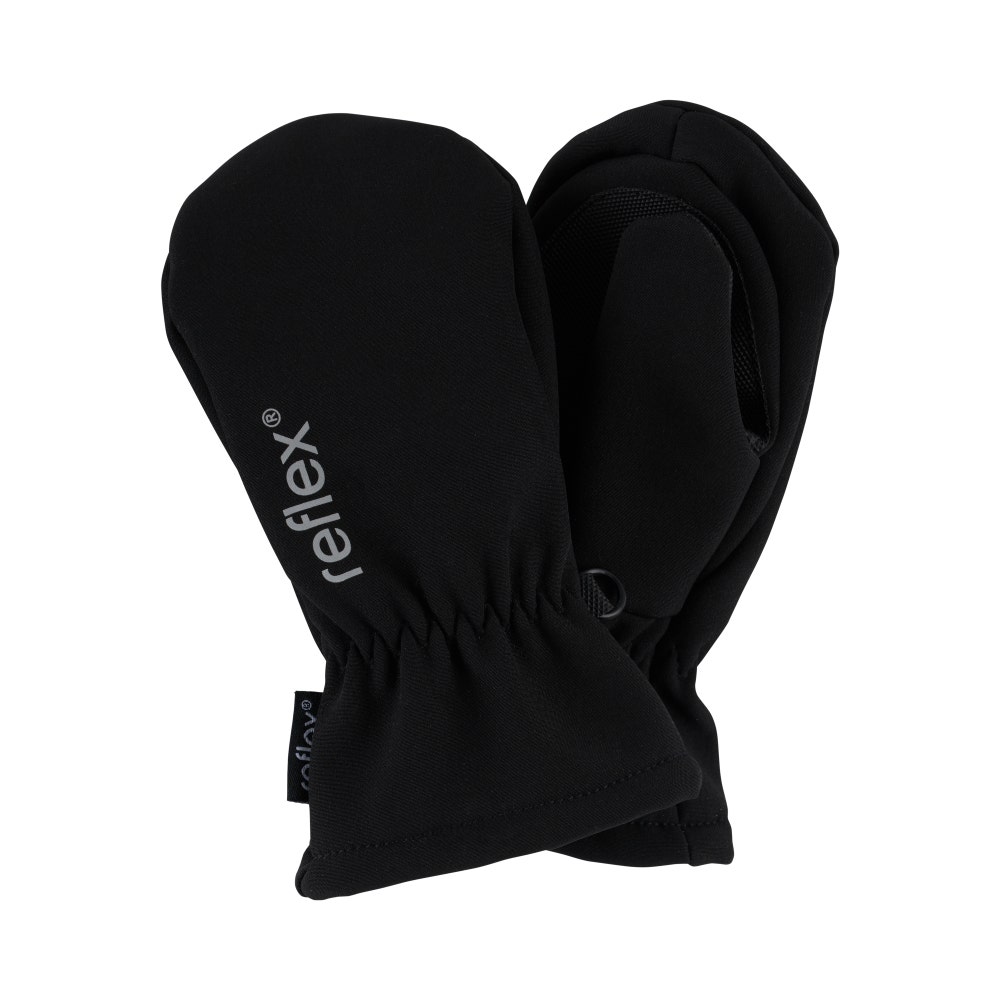 Reflex Softshell Votter Svart Størrelse: 2-4 år