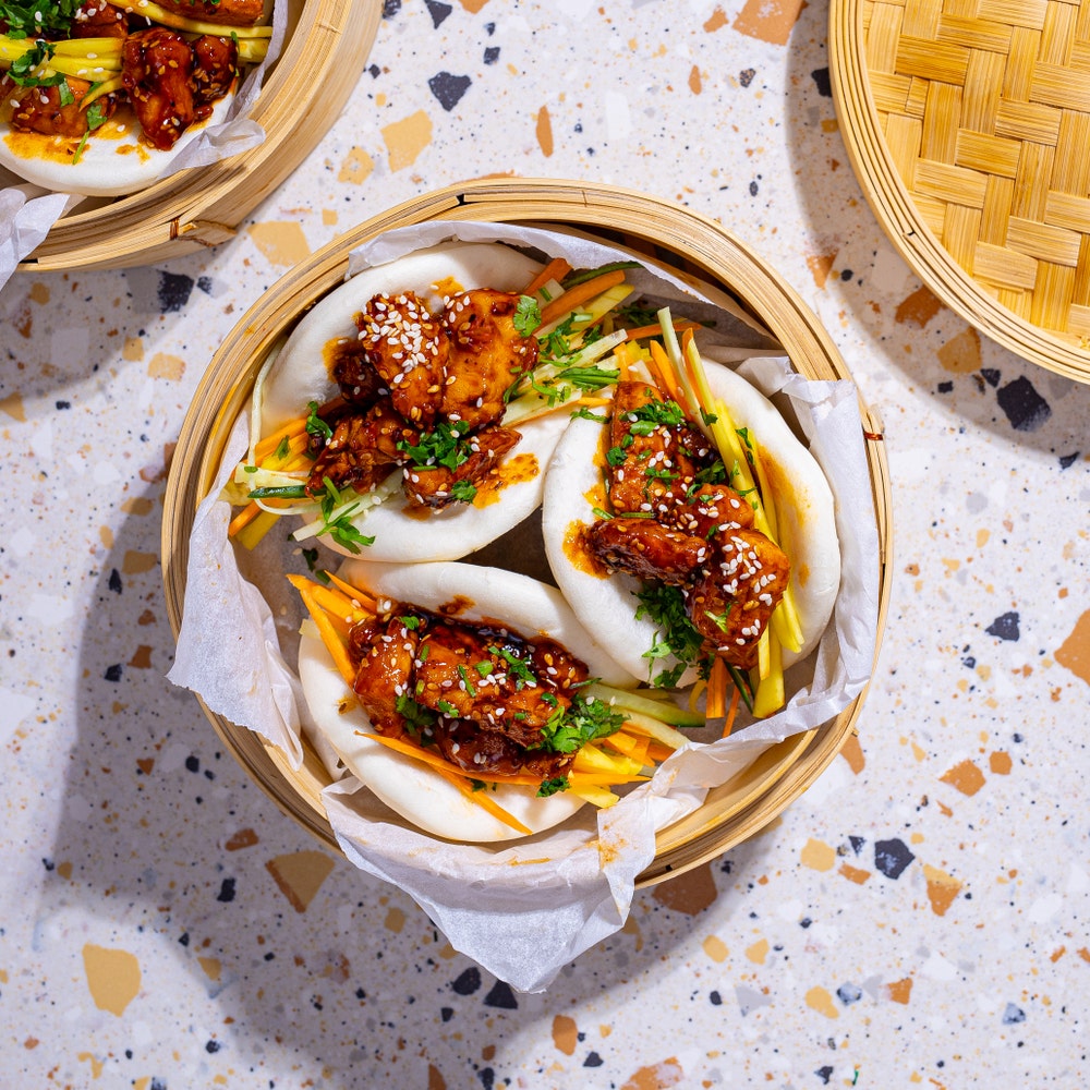 Bao buns med sticky kylling
