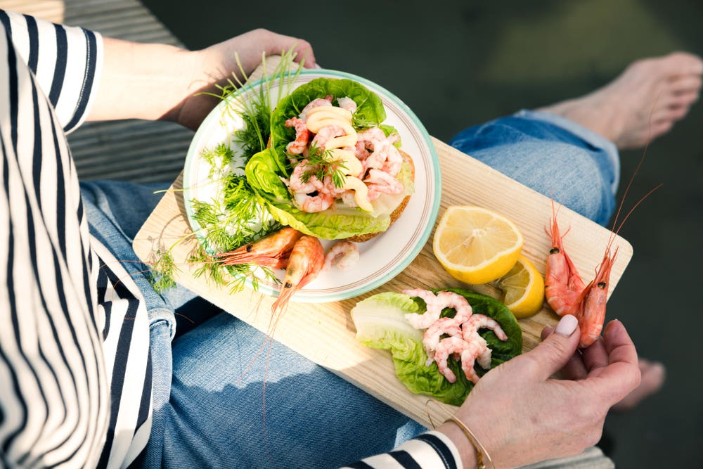 Klassisk rekesmørbrød