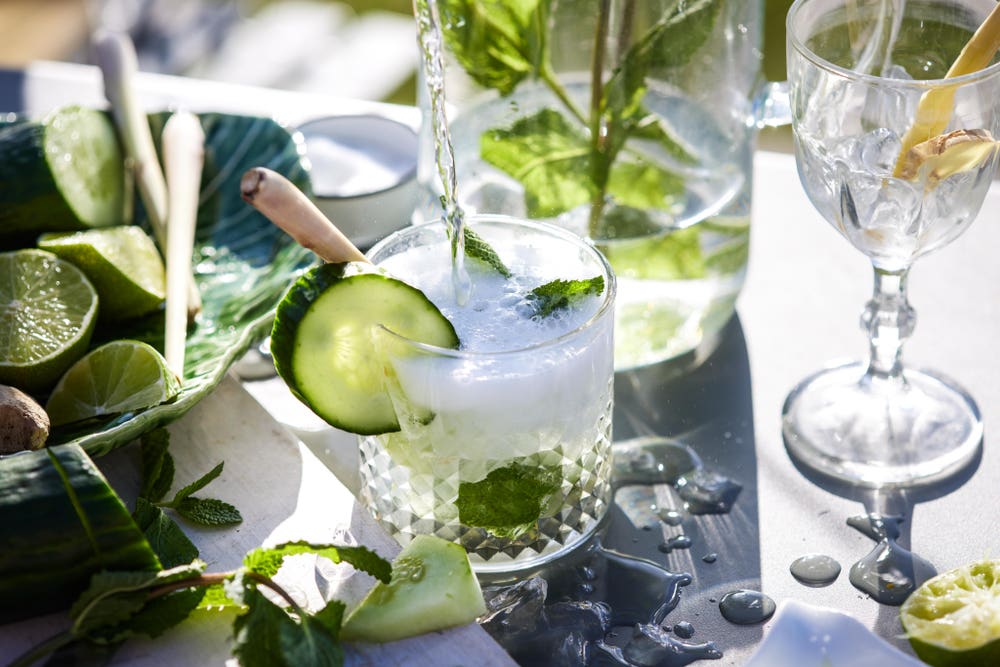 Agurk og ingefær moijto