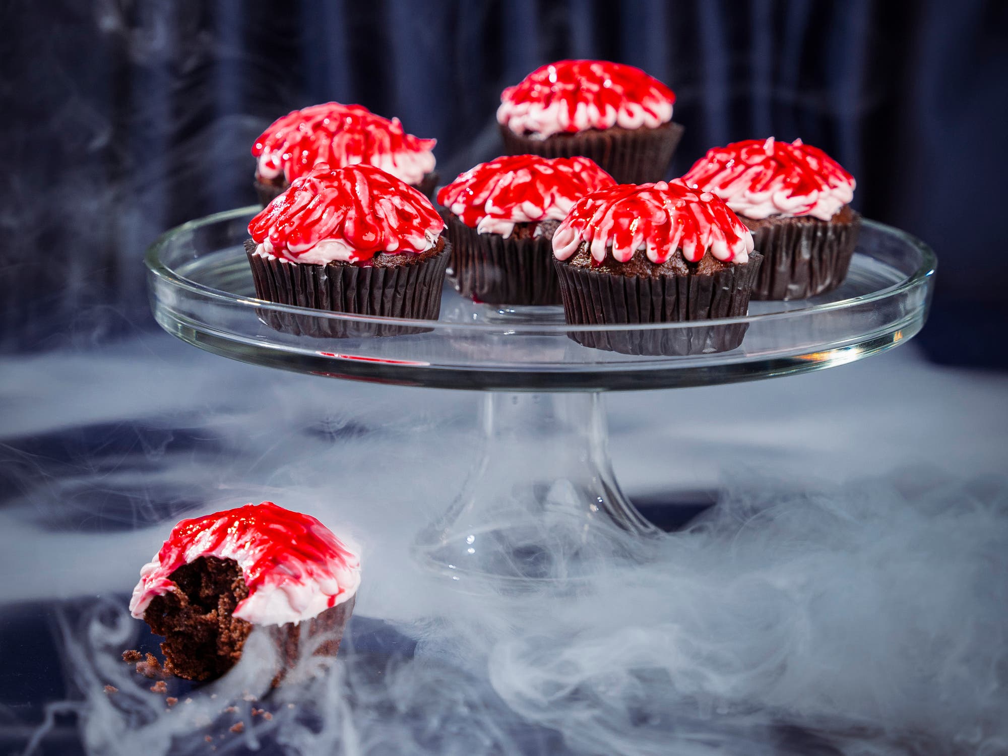 Hjerne-cupcakes