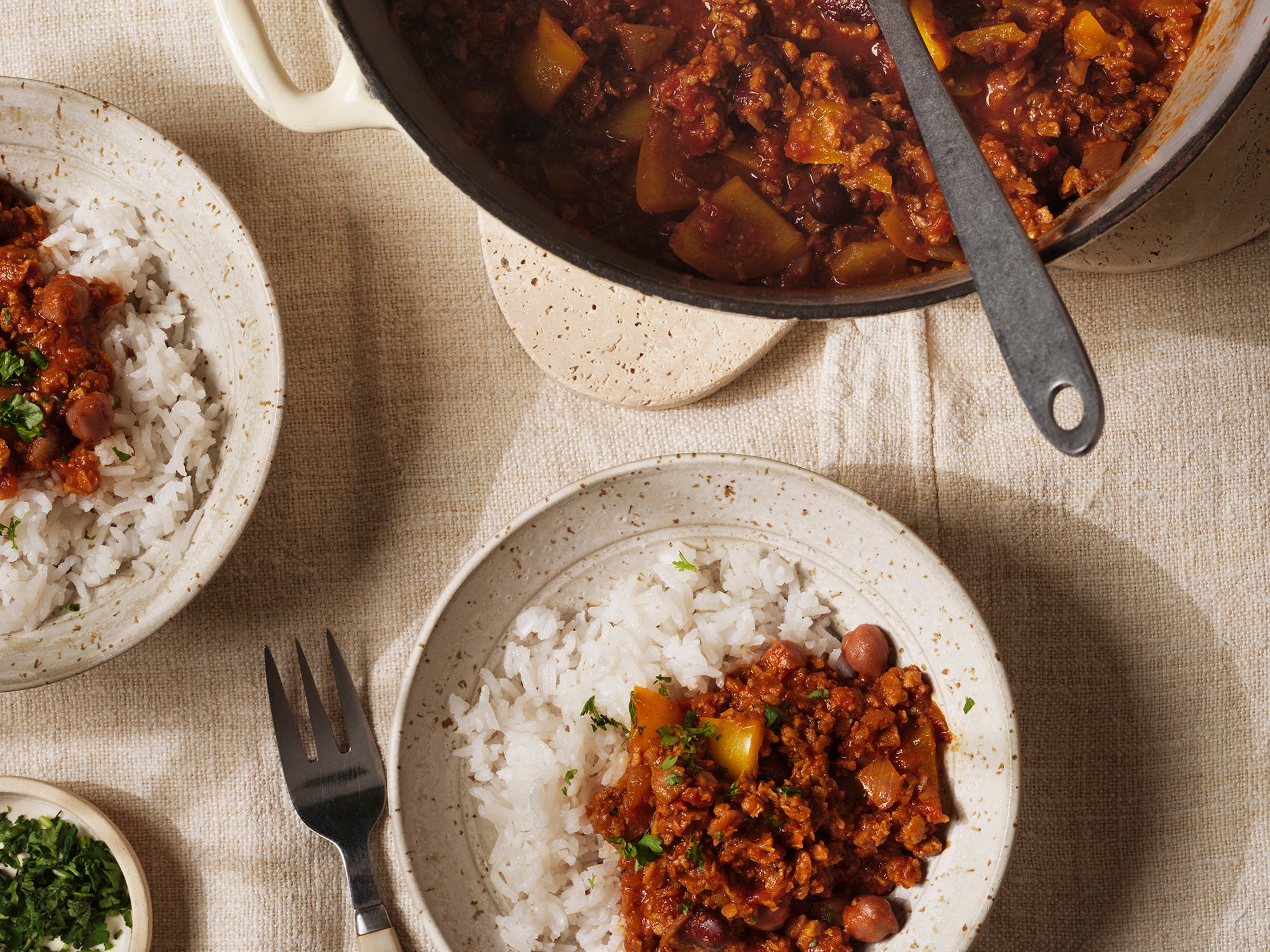 Chili sin carne med vegetarfarse