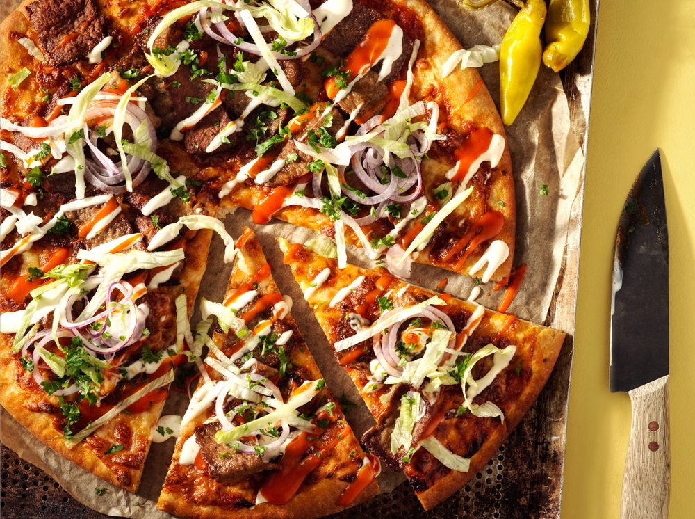 Rask kebabpizza