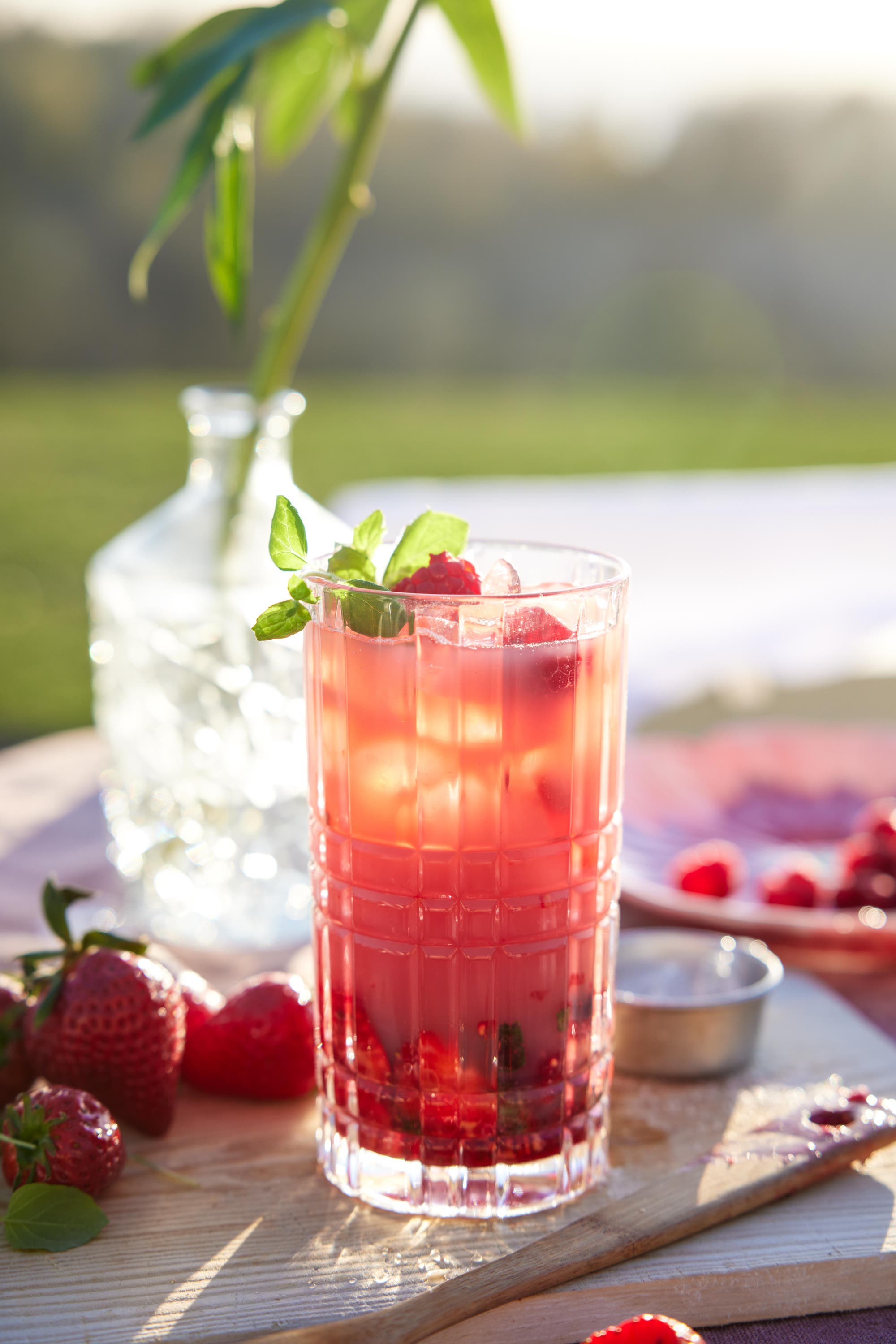 Bærsmash med jordbær og bringebær