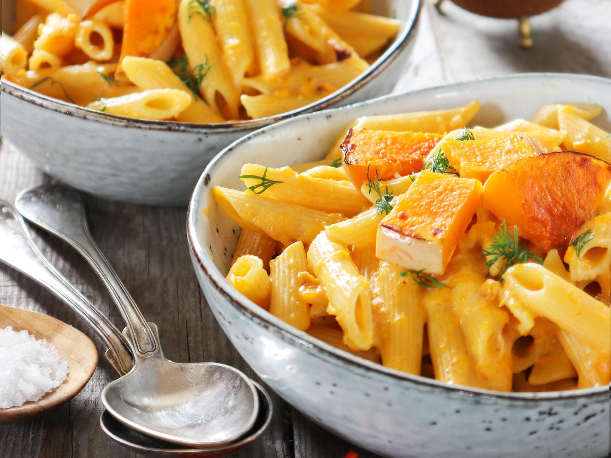 Penne med gresskarsaus