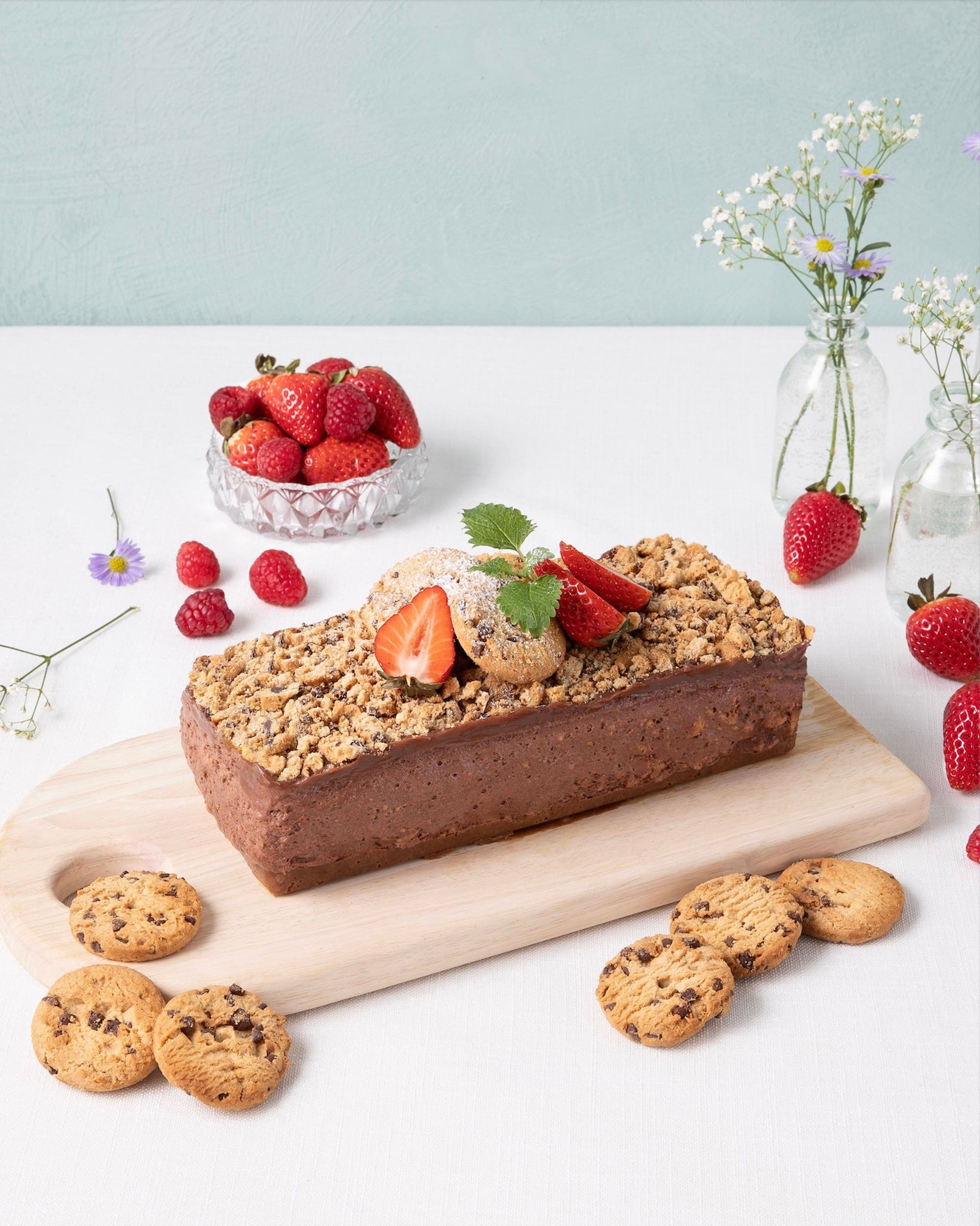 Sjokoladekake med cookie dough