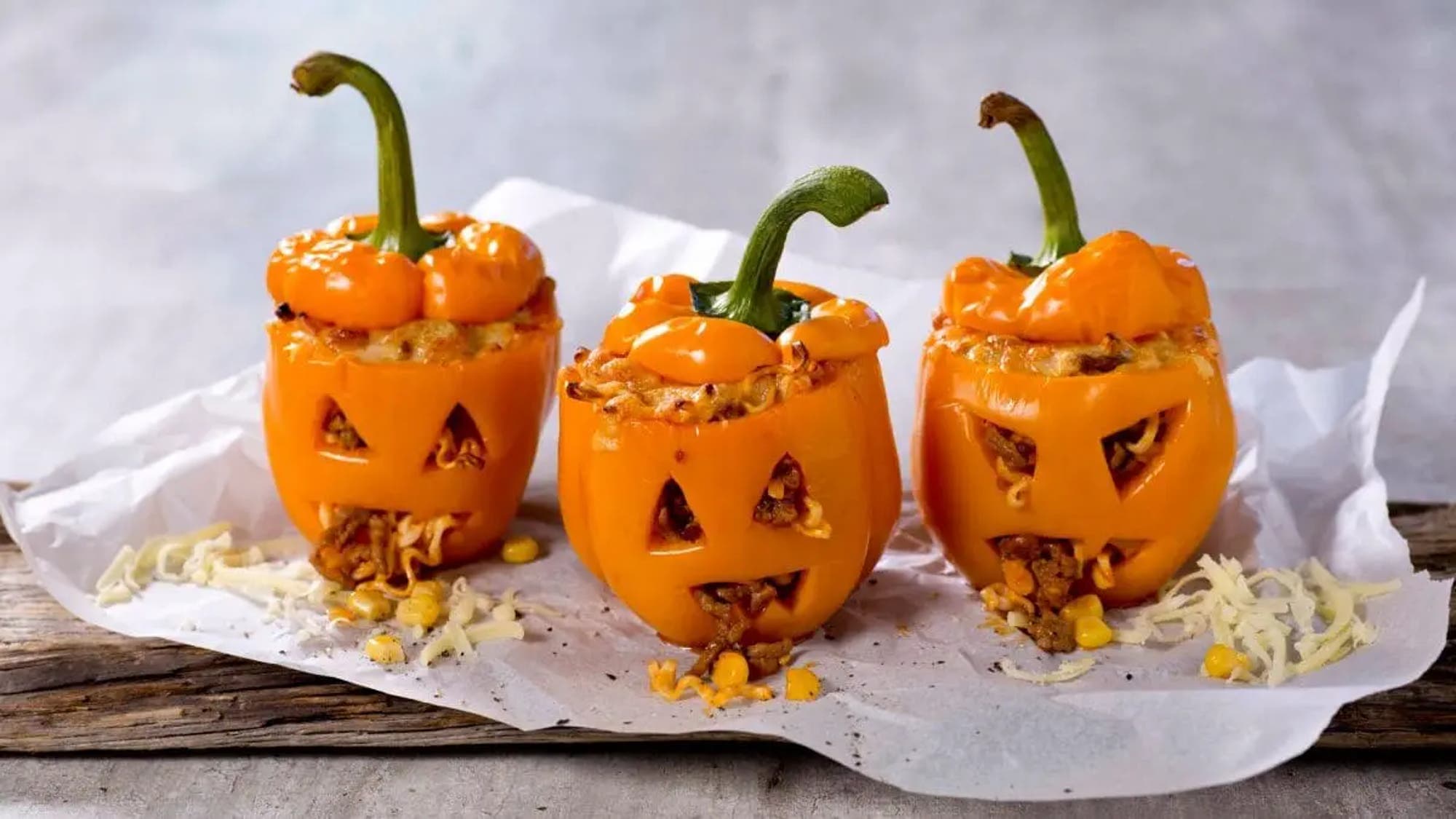 Fylte paprikagresskar med ost