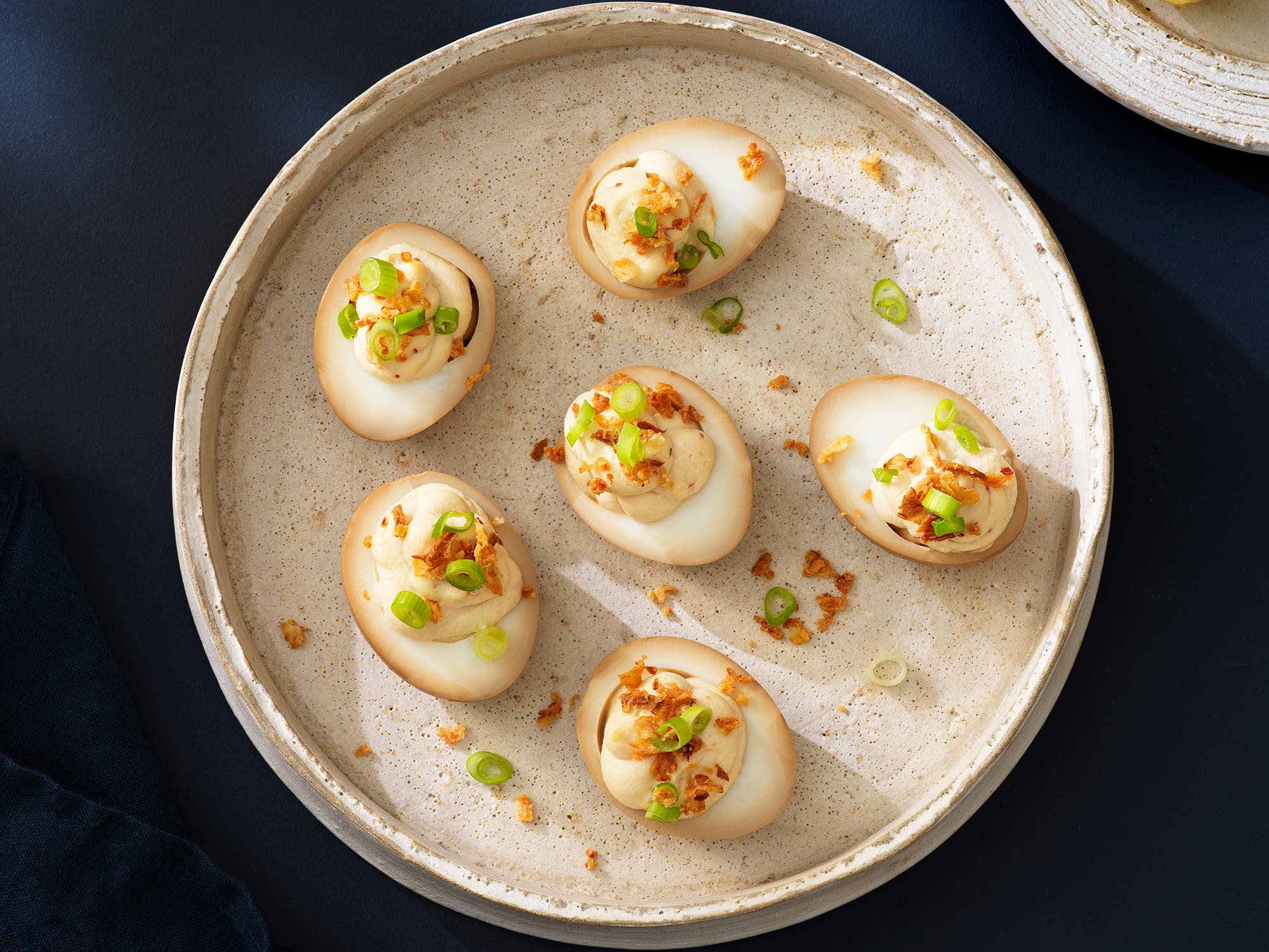 Deviled egg - spicy ramen