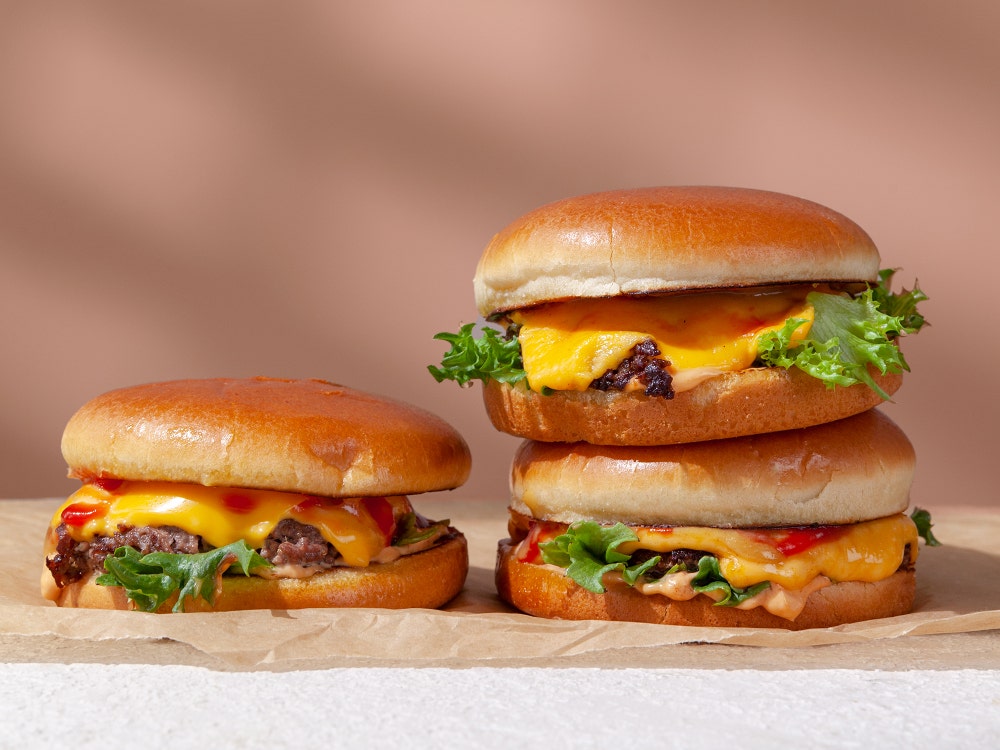 Smash burger med ost